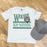 Youth Curved Wolves Mascot Tee