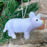 Pink Faux Fur Pig Orn