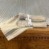 Beige/Sage Aspen Stripe Cotton Napkin 20x20”