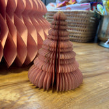 Pink Paper Honeycomb Trees w/ Glitter Edge Set of 3
