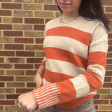 Striped Crewneck Long Sleeve Sweater