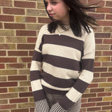Striped Crewneck Long Sleeve Sweater