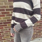Striped Crewneck Long Sleeve Sweater