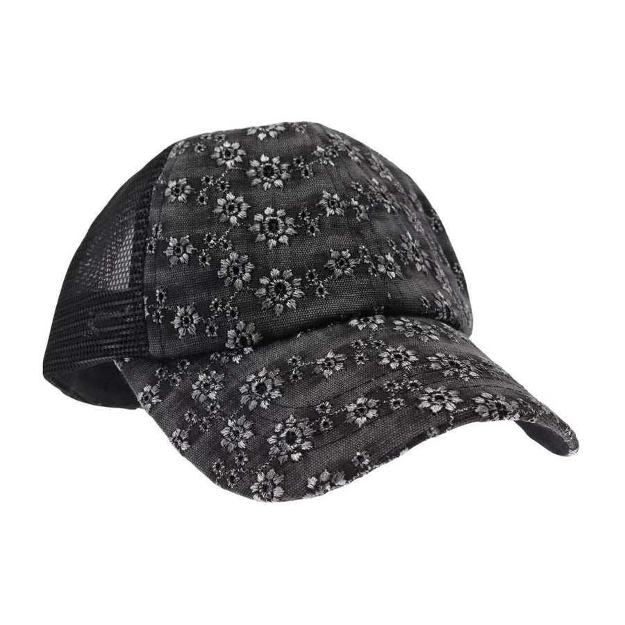 CC Embroidered Criss Cross High Pony Hat