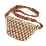Brown Check Yourself Sling Bag