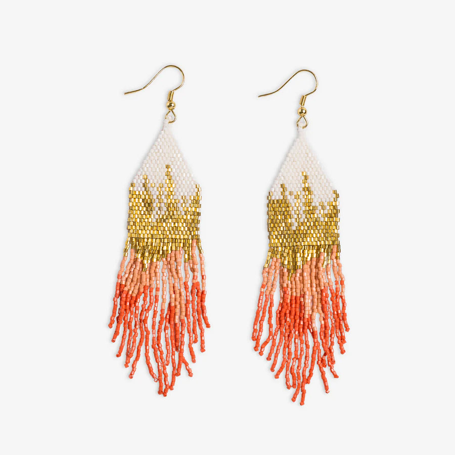 Claire Ombre Beaded Fringe Earrings