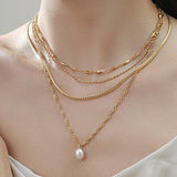 Tarnish Free 18k Gold Layered Necklace