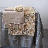 Woven Jute & Cotton Table Runner w/ Fringe 72”