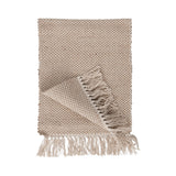 Woven Jute & Cotton Table Runner w/ Fringe 72”