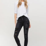 Haylie Star Print Vervet Skinny Jeans