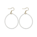 Ruby Solid Beaded Hoop Earrings