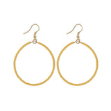 Ruby Solid Beaded Hoop Earrings