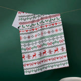 Christmas Geometry Tea Towel 18x30