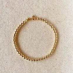 18k Gold Beaded Bracelet