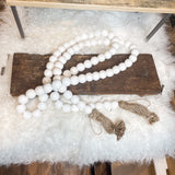 White Mixed Bead Garland