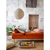 Pink Embroidered Pillow w/ Applique & Fringe 22"