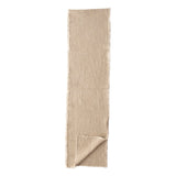 Natural Linen Blend Table Runner w/ Frayed Edges 108x14"