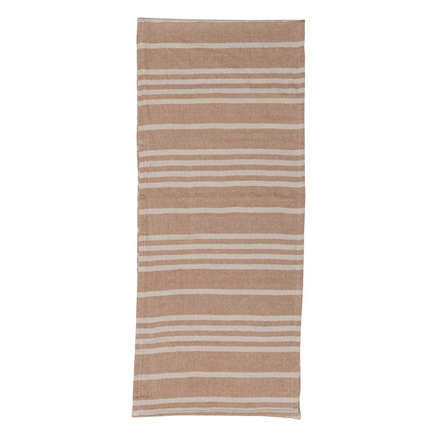 Natural/Nude Stripe Table Runner 14x72"