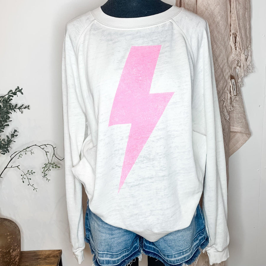 ACDC Pink Bolt Long Sleeve Sweater - MarketPlaceManning