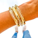 Acrylic Tube Bamboo Bracelet