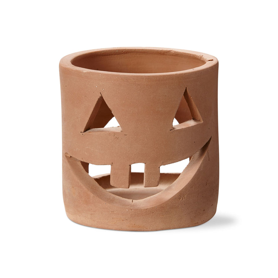 Terracotta Jack-O-Lantern Luminary