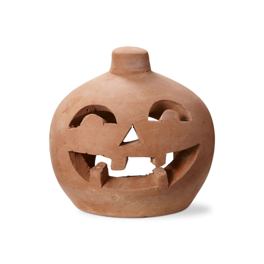 Terracotta Jack-O-Lantern Luminary