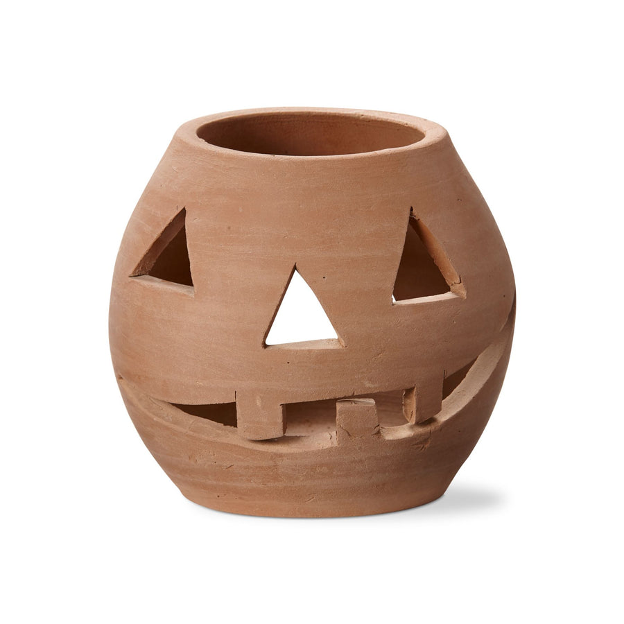 Terracotta Jack-O-Lantern Luminary