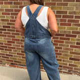 Plus Vintage Washed Denim Barrell Overalls