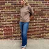 Soft Knit Short Sleeve Sweater Top