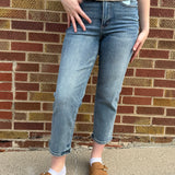 Judy Blue Petite Peggy Ankle Straight Jeans