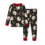 Kids Candy Cane Bears 2 Piece Pajama Set
