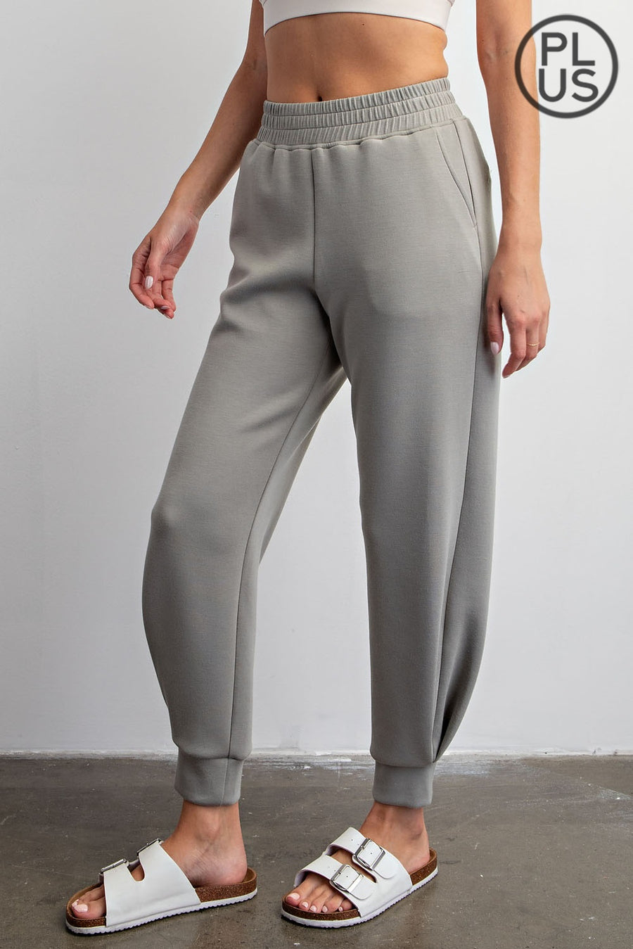 Plus Modal Poly Full Length Joggers