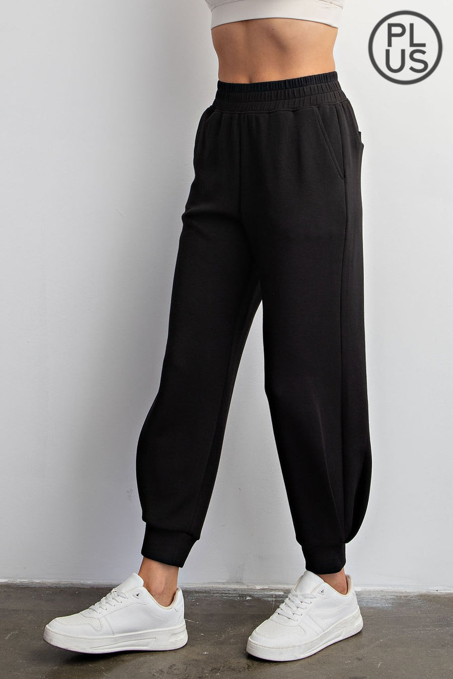 Plus Modal Poly Full Length Joggers