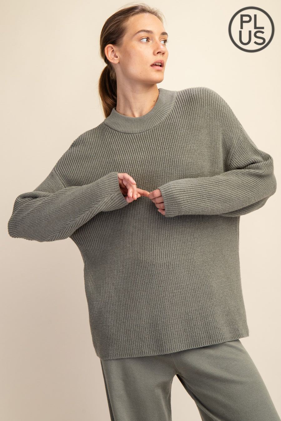 Plus Basic Sweater Top