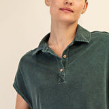 Mineral Washed Polo Top