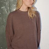 Oversized Crew Neck Tunic Sweater