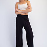 Viscose Cropped Wide Leg Pant