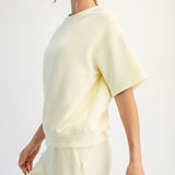 Plus Modal Scuba Basic Short Sleeve Top