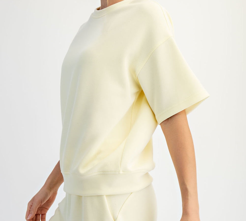 Plus Modal Scuba Basic Short Sleeve Top