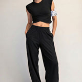 Cotton Lycra Crossover Top