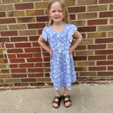 Girls Periwinkle Dainty Flower Dress