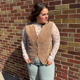 Camel Corduroy Vest