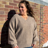 Oversized V Neck Sweater