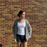 Ribbed Raglan Sleeve Cardigan w/ Pocket
