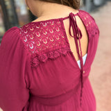 Lace V Neck Maxi Dress