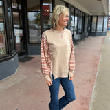 Oversized Striped Casual Knit Top
