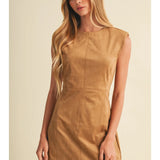 Woven Suede Dress