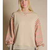 Oversized Striped Casual Knit Top
