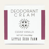Cedar Vanilla Deodorant Cream