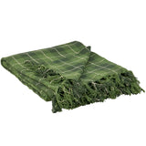 Green Plaid Tartan Throw 50x60"